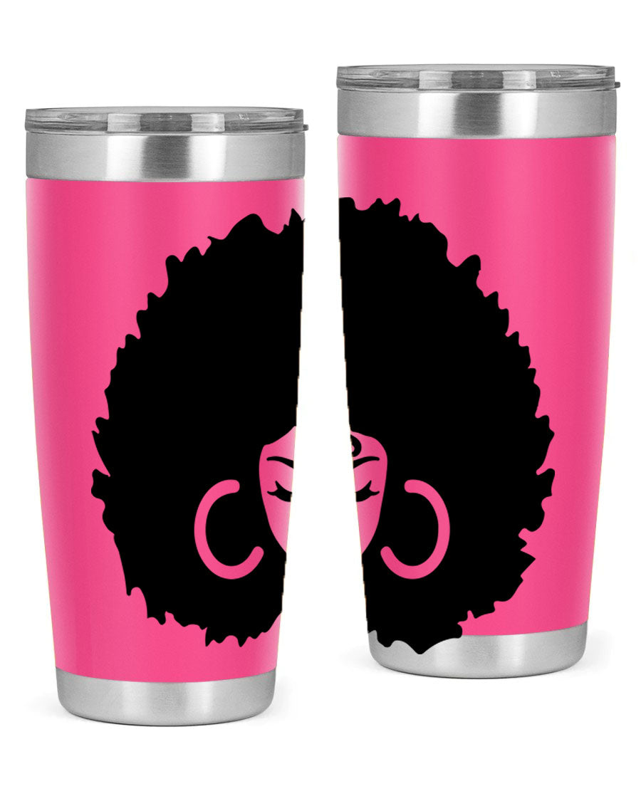 Black Women - Queen 63# Tumbler featuring double wall vacuum stainless steel design, perfect for hot and cold beverages.