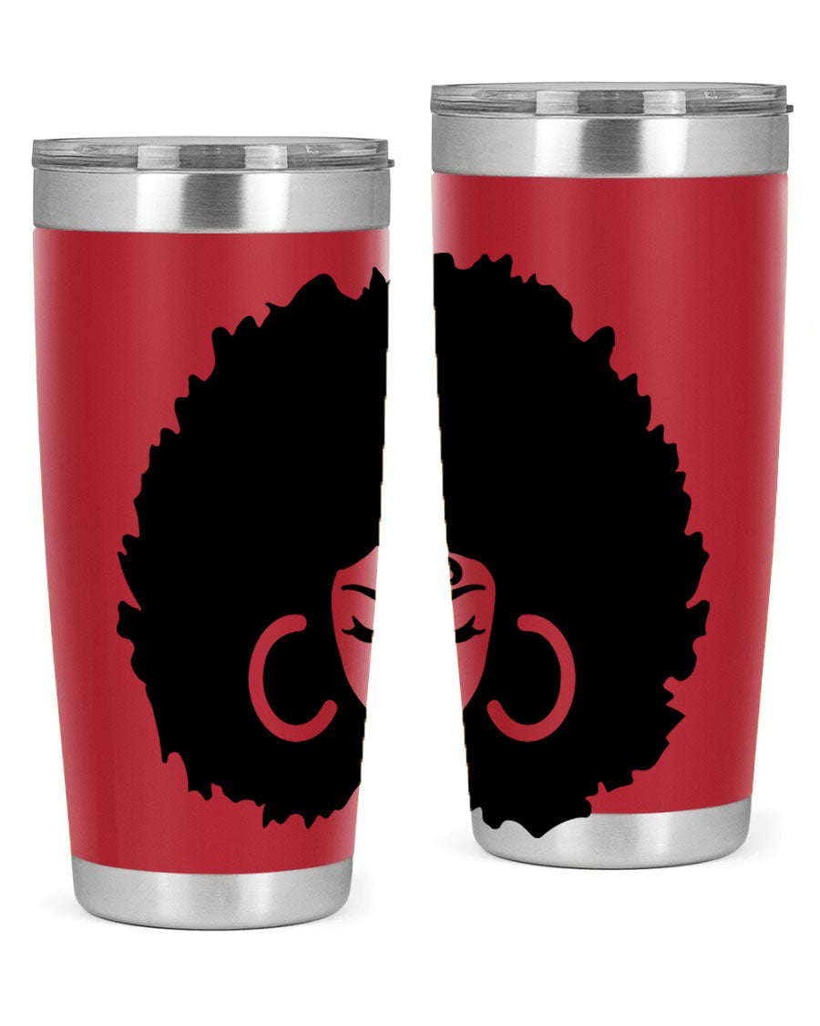 Black Women - Queen 63# Tumbler featuring double wall vacuum stainless steel design, perfect for hot and cold beverages.
