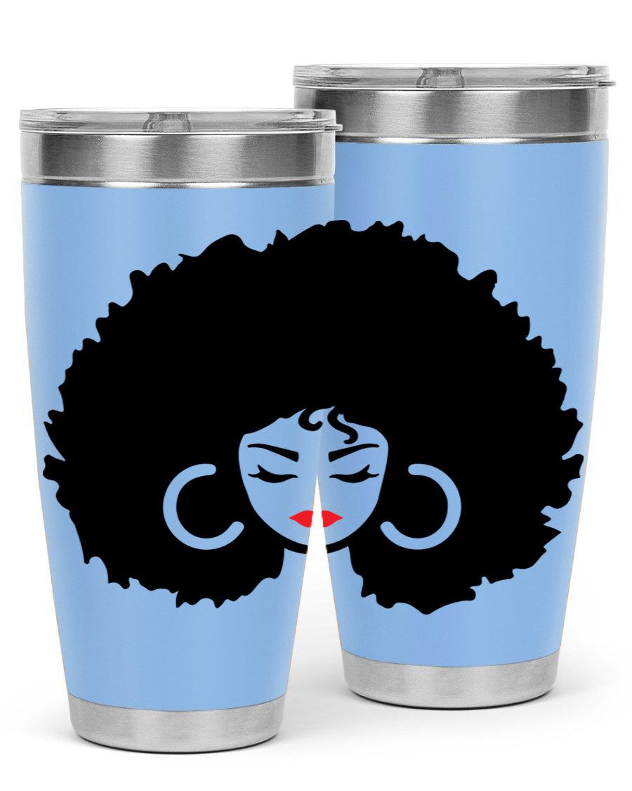 Black Women - Queen 63# Tumbler featuring double wall vacuum stainless steel design, perfect for hot and cold beverages.
