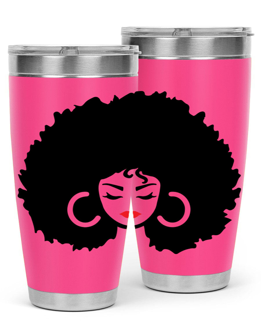 Black Women - Queen 63# Tumbler featuring double wall vacuum stainless steel design, perfect for hot and cold beverages.