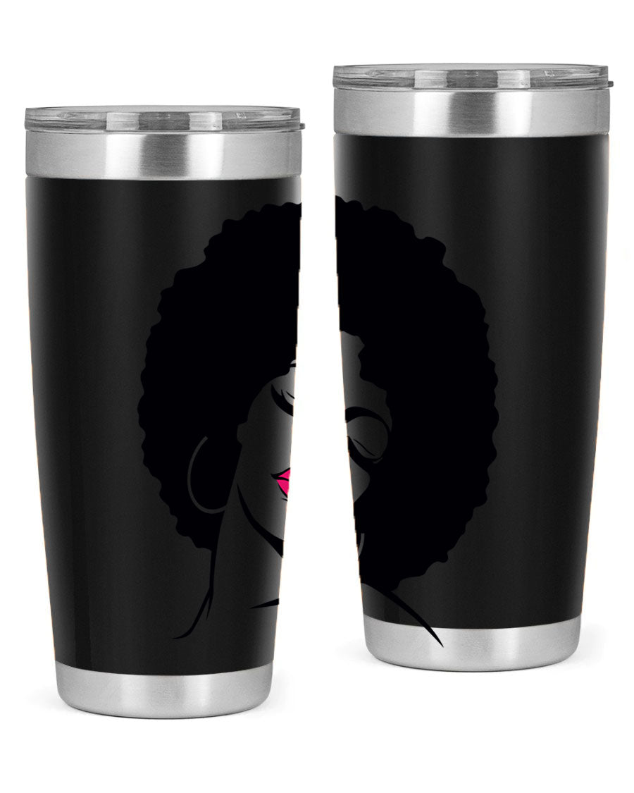 Black Women - Queen 68# Tumbler featuring double wall vacuum stainless steel design, available in 20oz and 30oz sizes.