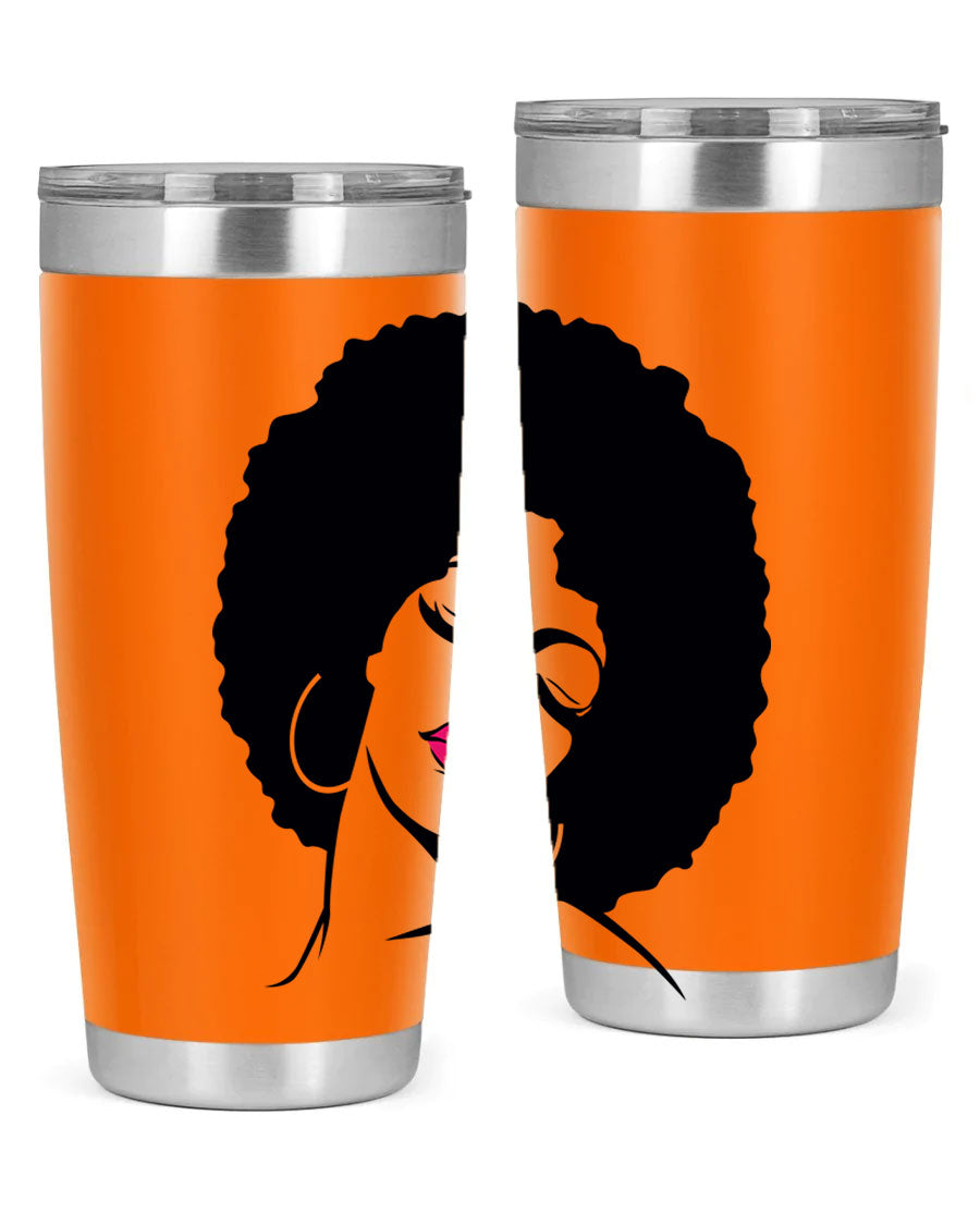 Black Women - Queen 68# Tumbler featuring double wall vacuum stainless steel design, available in 20oz and 30oz sizes.