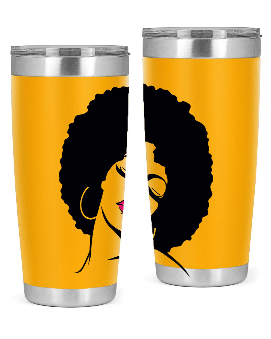 Black Women - Queen 68# Tumbler featuring double wall vacuum stainless steel design, available in 20oz and 30oz sizes.