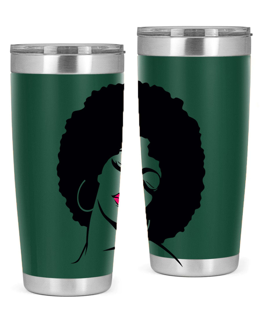 Black Women - Queen 68# Tumbler featuring double wall vacuum stainless steel design, available in 20oz and 30oz sizes.