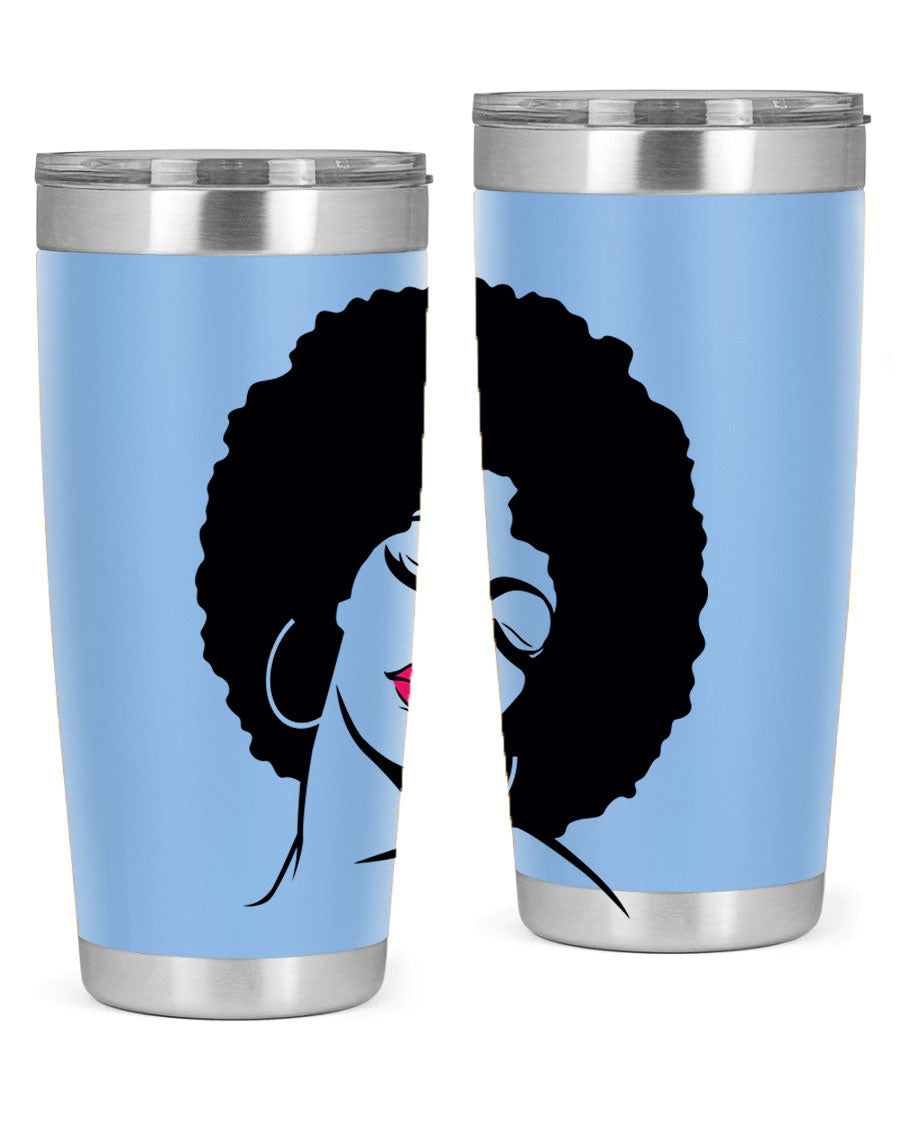 Black Women - Queen 68# Tumbler featuring double wall vacuum stainless steel design, available in 20oz and 30oz sizes.