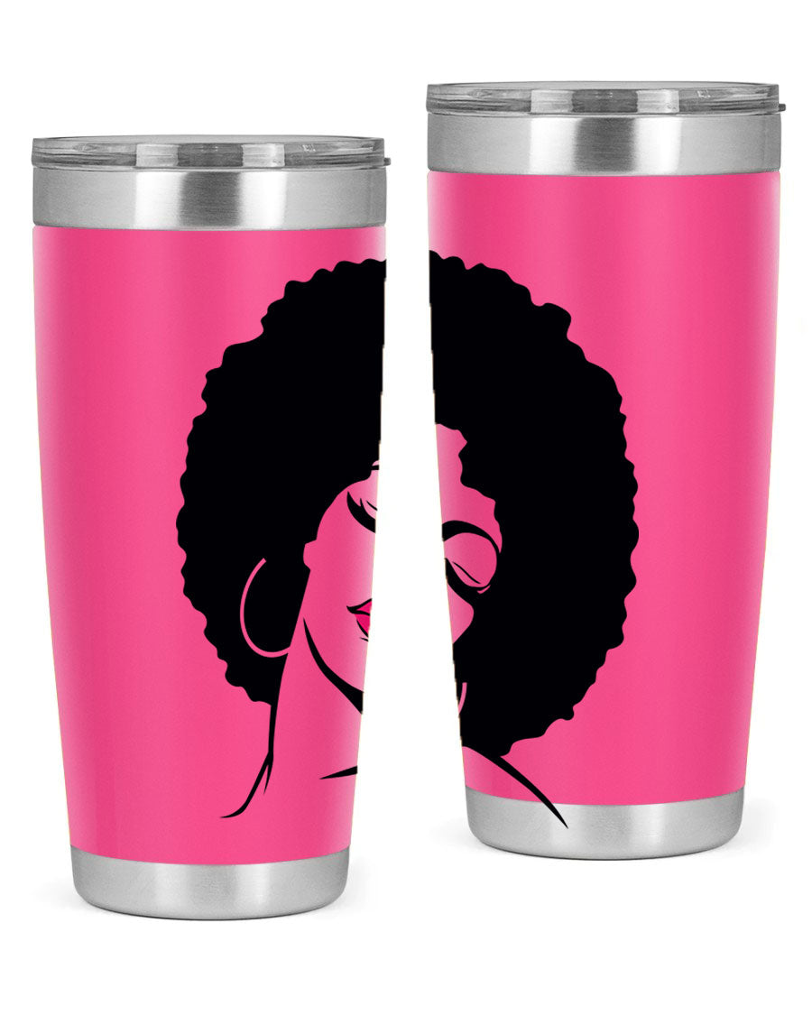 Black Women - Queen 68# Tumbler featuring double wall vacuum stainless steel design, available in 20oz and 30oz sizes.