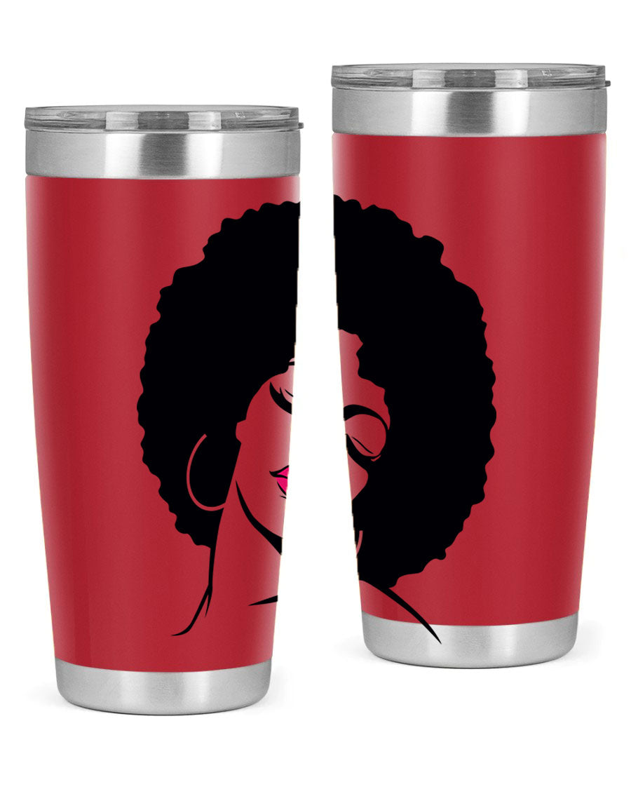 Black Women - Queen 68# Tumbler featuring double wall vacuum stainless steel design, available in 20oz and 30oz sizes.