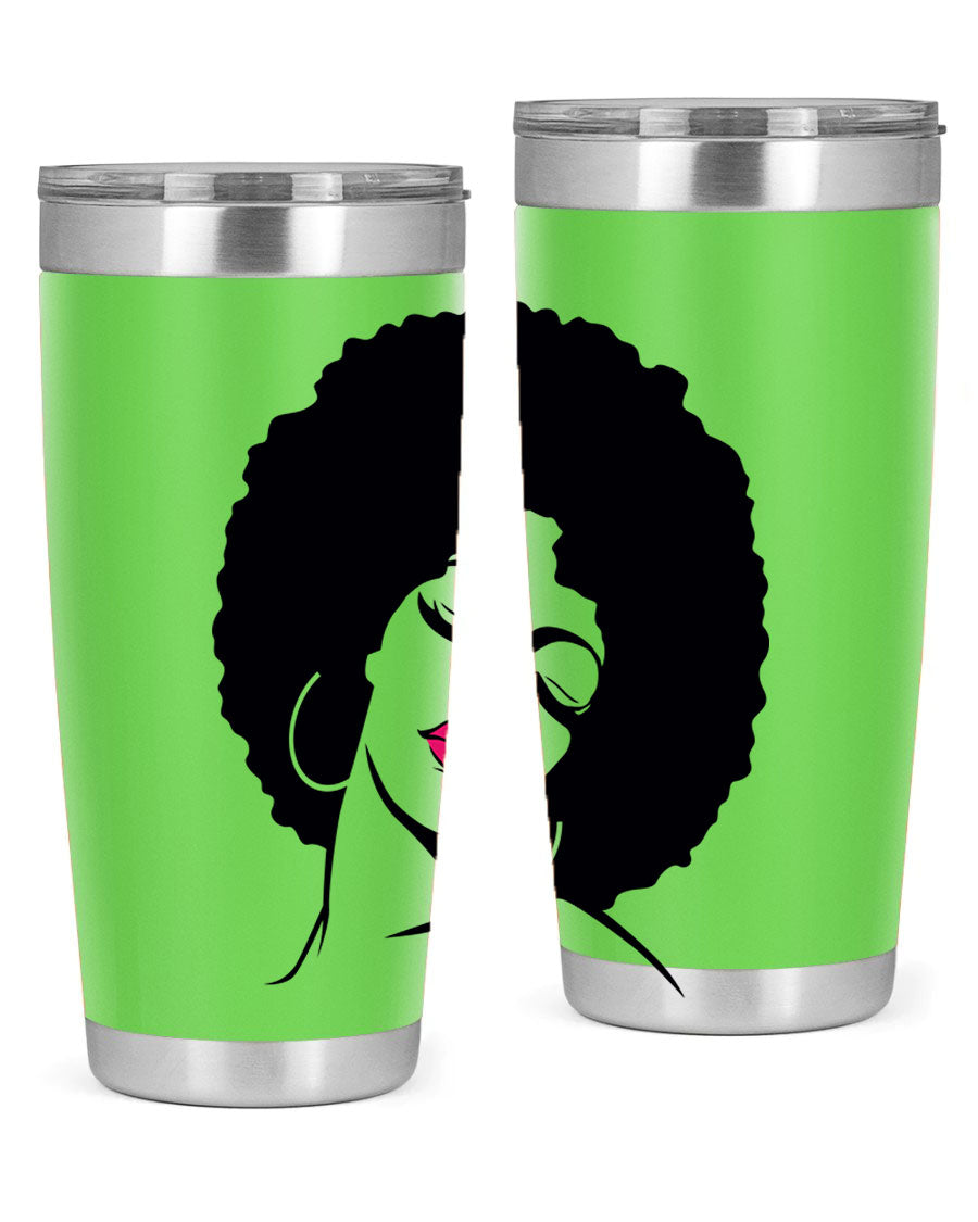 Black Women - Queen 68# Tumbler featuring double wall vacuum stainless steel design, available in 20oz and 30oz sizes.