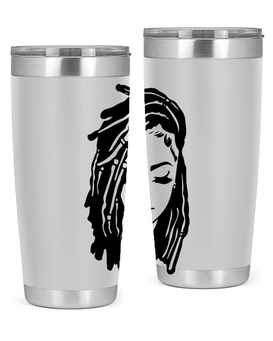 Black Women - Queen 7# Tumbler showcasing a sleek design with double wall vacuum insulation, perfect for hot and cold beverages.