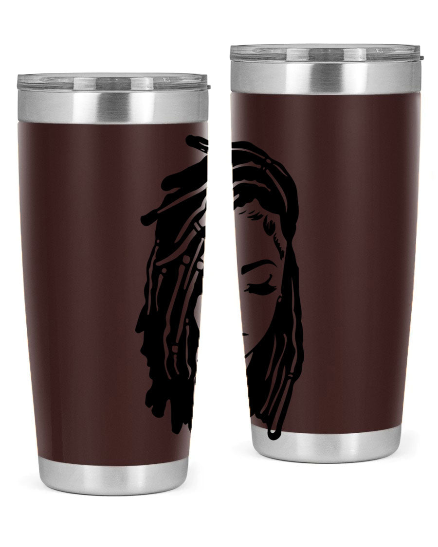 Black Women - Queen 7# Tumbler showcasing a sleek design with double wall vacuum insulation, perfect for hot and cold beverages.