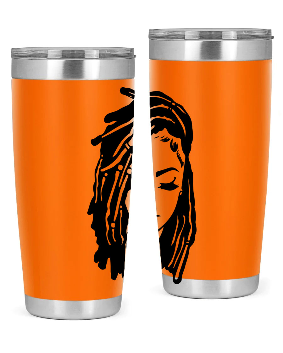 Black Women - Queen 7# Tumbler showcasing a sleek design with double wall vacuum insulation, perfect for hot and cold beverages.