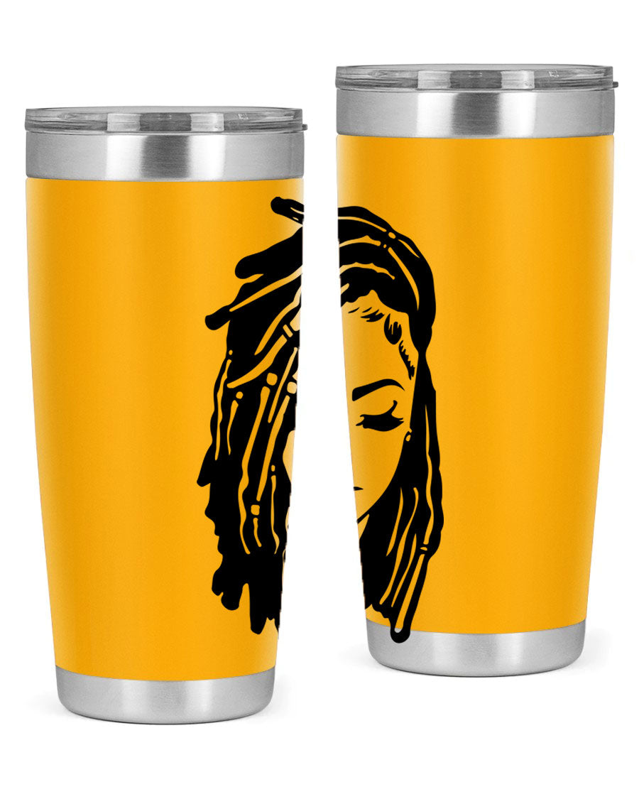 Black Women - Queen 7# Tumbler showcasing a sleek design with double wall vacuum insulation, perfect for hot and cold beverages.