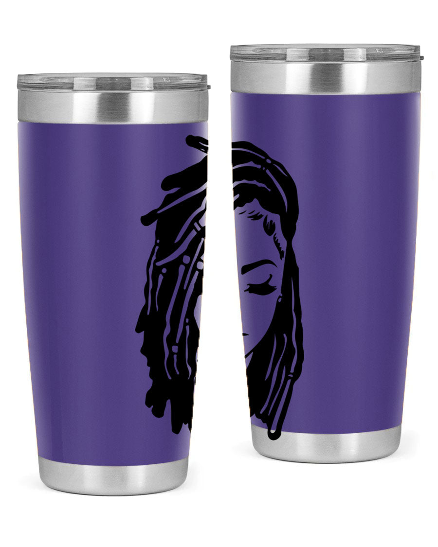 Black Women - Queen 7# Tumbler showcasing a sleek design with double wall vacuum insulation, perfect for hot and cold beverages.