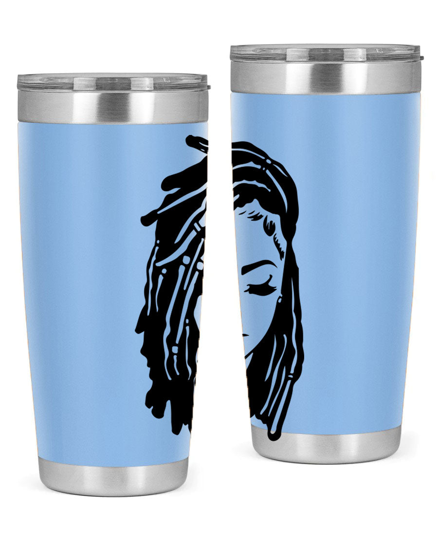 Black Women - Queen 7# Tumbler showcasing a sleek design with double wall vacuum insulation, perfect for hot and cold beverages.