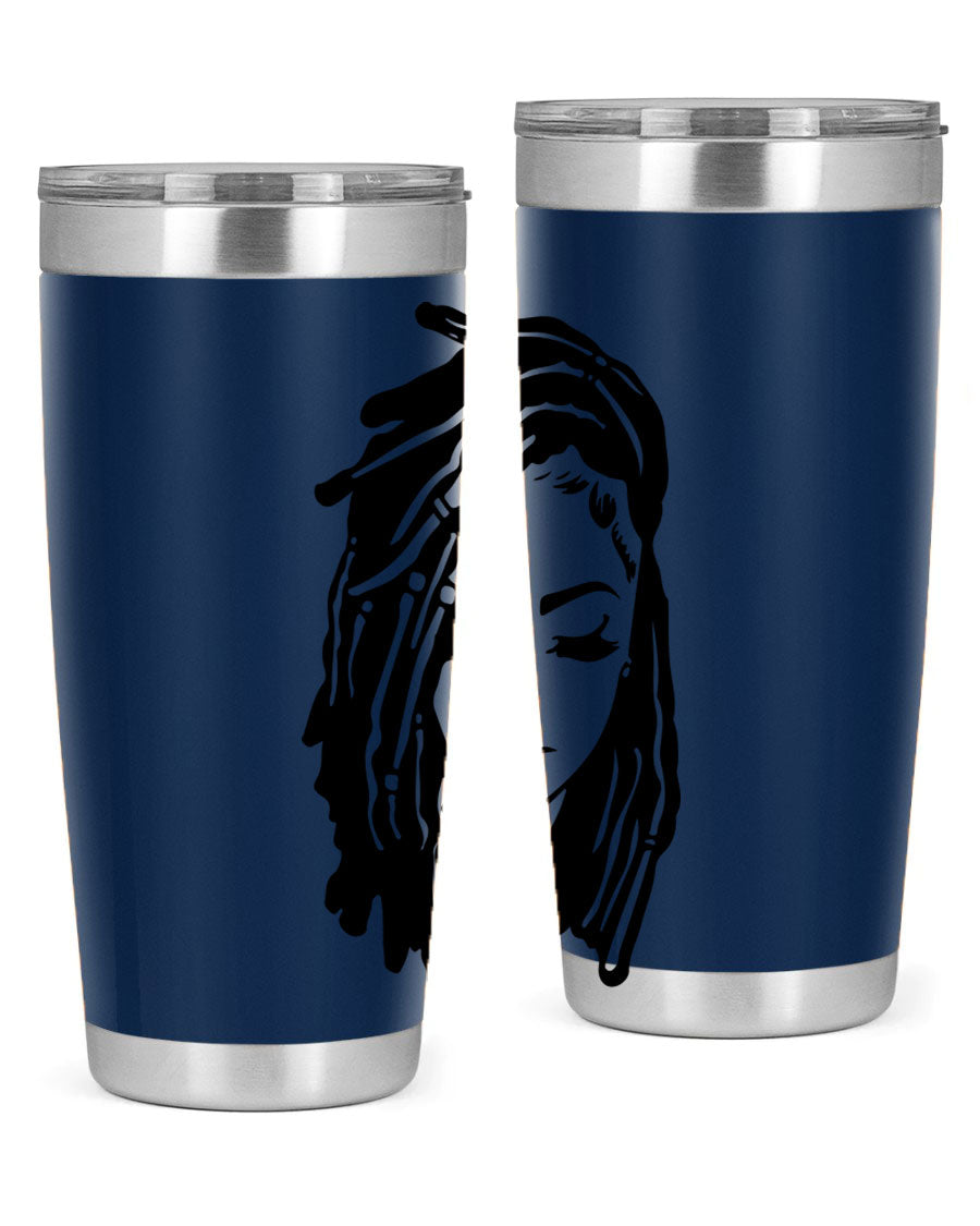 Black Women - Queen 7# Tumbler showcasing a sleek design with double wall vacuum insulation, perfect for hot and cold beverages.