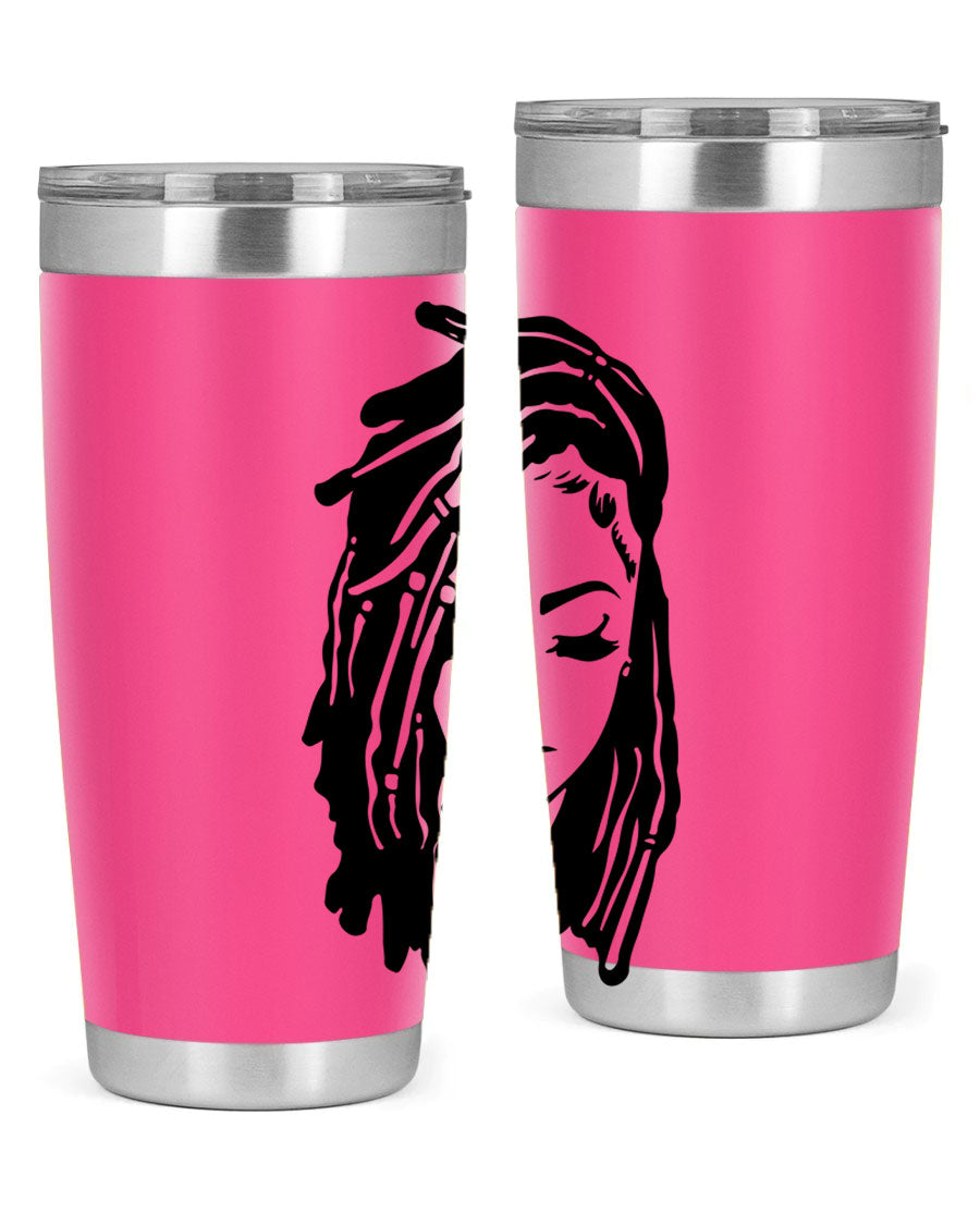 Black Women - Queen 7# Tumbler showcasing a sleek design with double wall vacuum insulation, perfect for hot and cold beverages.