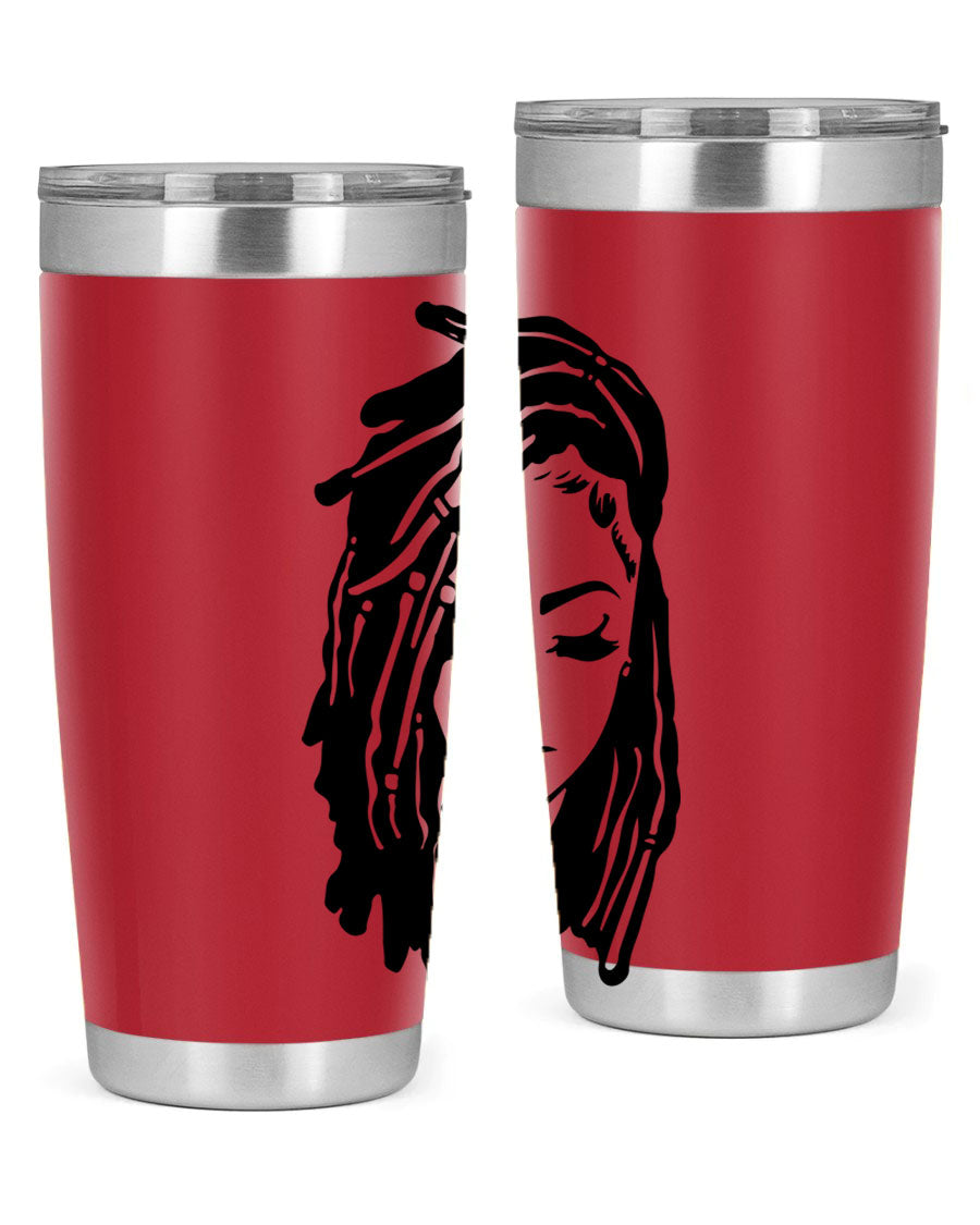 Black Women - Queen 7# Tumbler showcasing a sleek design with double wall vacuum insulation, perfect for hot and cold beverages.
