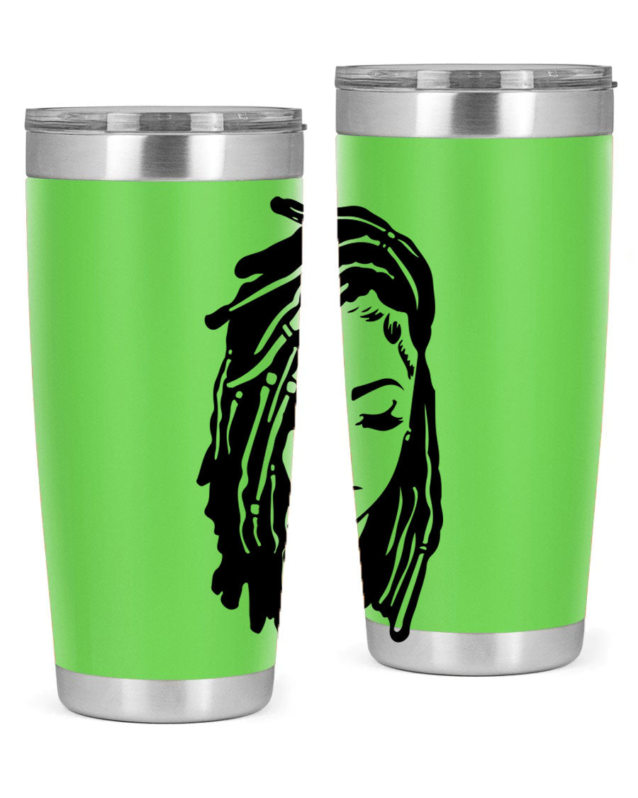 Black Women - Queen 7# Tumbler showcasing a sleek design with double wall vacuum insulation, perfect for hot and cold beverages.