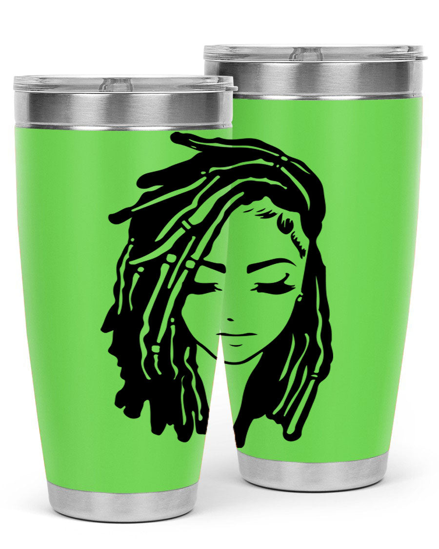 Black Women - Queen 7# Tumbler showcasing a sleek design with double wall vacuum insulation, perfect for hot and cold beverages.