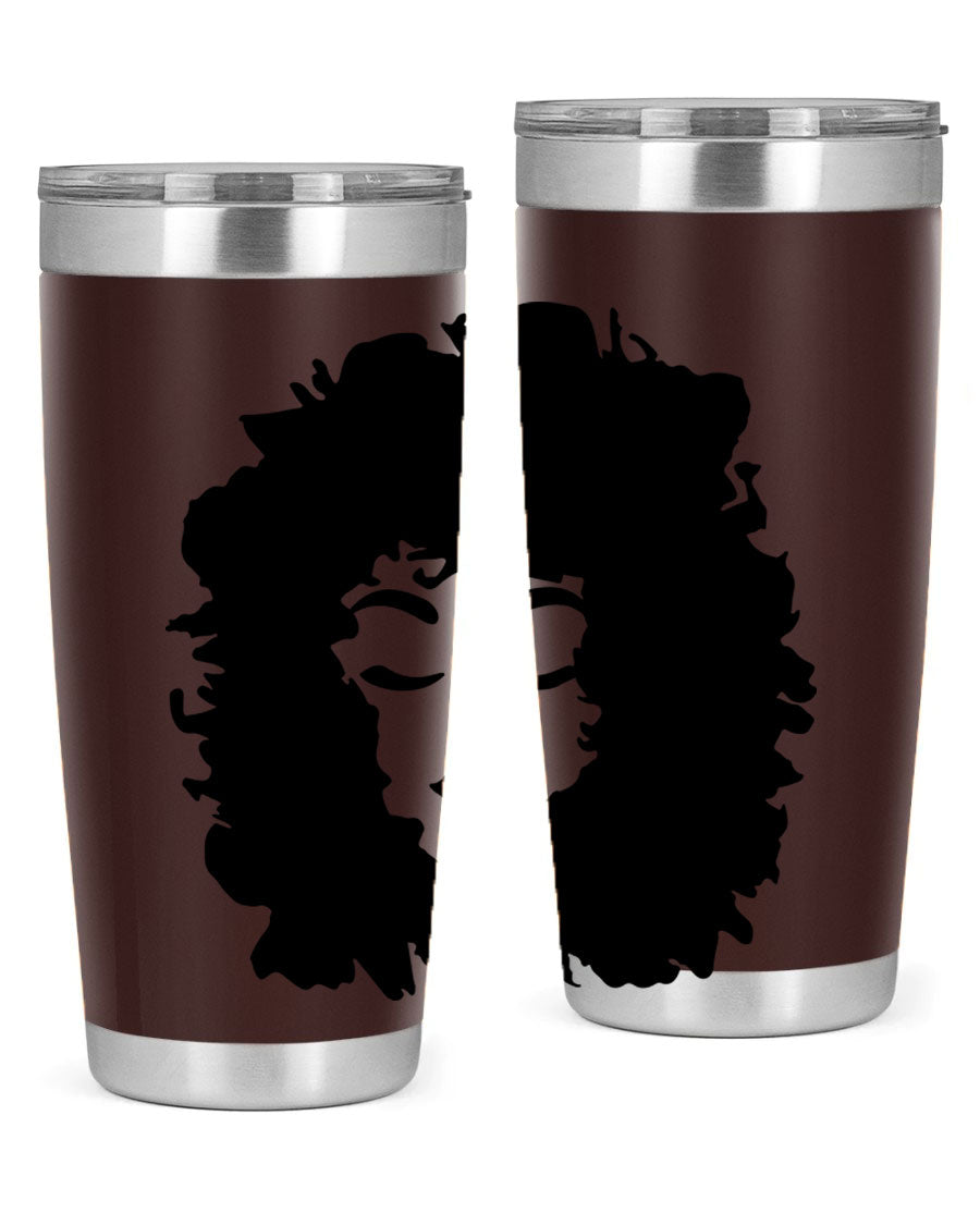 Black women - queen 72# tumbler, 20oz double wall vacuum stainless steel with copper lining, featuring a stylish design.