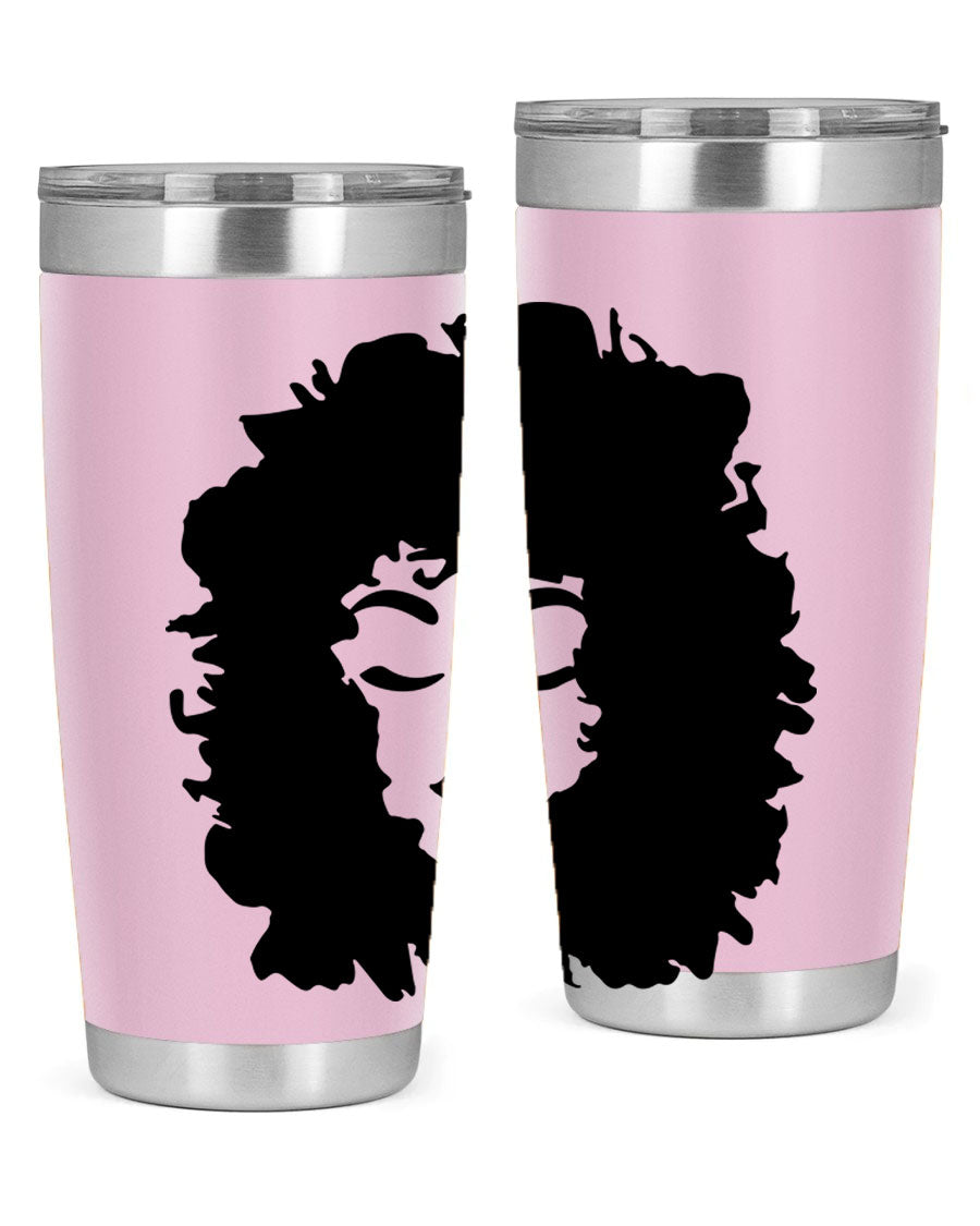 Black women - queen 72# tumbler, 20oz double wall vacuum stainless steel with copper lining, featuring a stylish design.