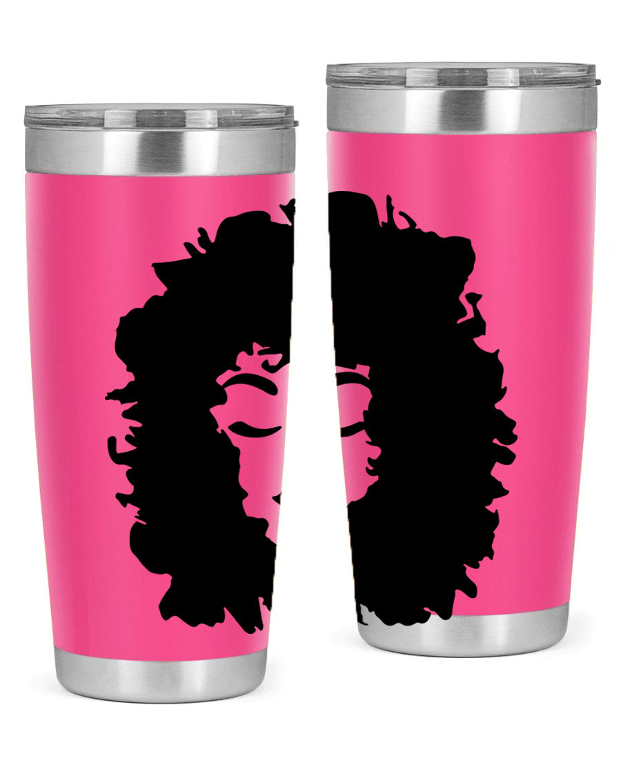 Black women - queen 72# tumbler, 20oz double wall vacuum stainless steel with copper lining, featuring a stylish design.