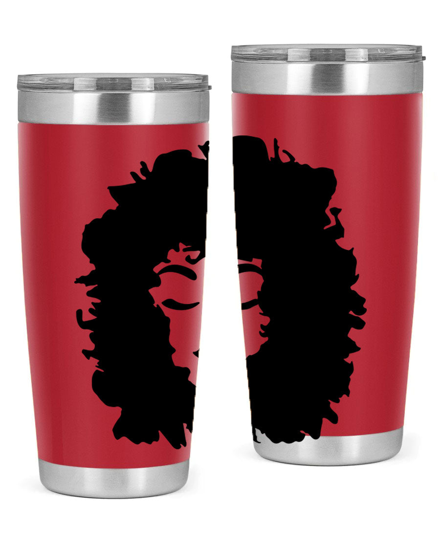 Black women - queen 72# tumbler, 20oz double wall vacuum stainless steel with copper lining, featuring a stylish design.