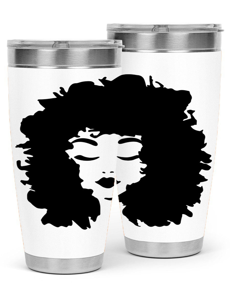 Black women - queen 72# tumbler, 20oz double wall vacuum stainless steel with copper lining, featuring a stylish design.