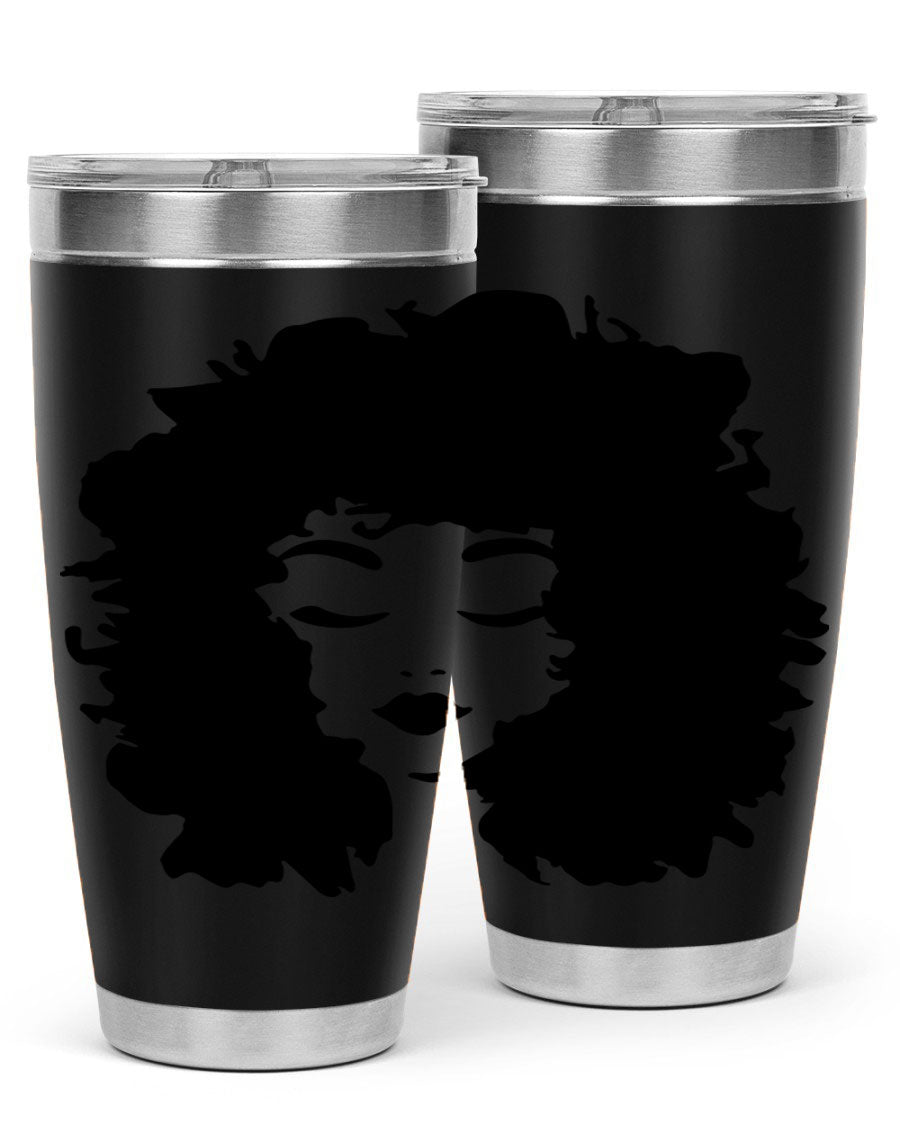 Black women - queen 72# tumbler, 20oz double wall vacuum stainless steel with copper lining, featuring a stylish design.