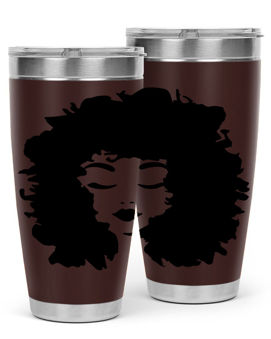 Black women - queen 72# tumbler, 20oz double wall vacuum stainless steel with copper lining, featuring a stylish design.