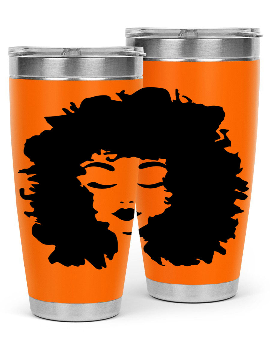 Black women - queen 72# tumbler, 20oz double wall vacuum stainless steel with copper lining, featuring a stylish design.