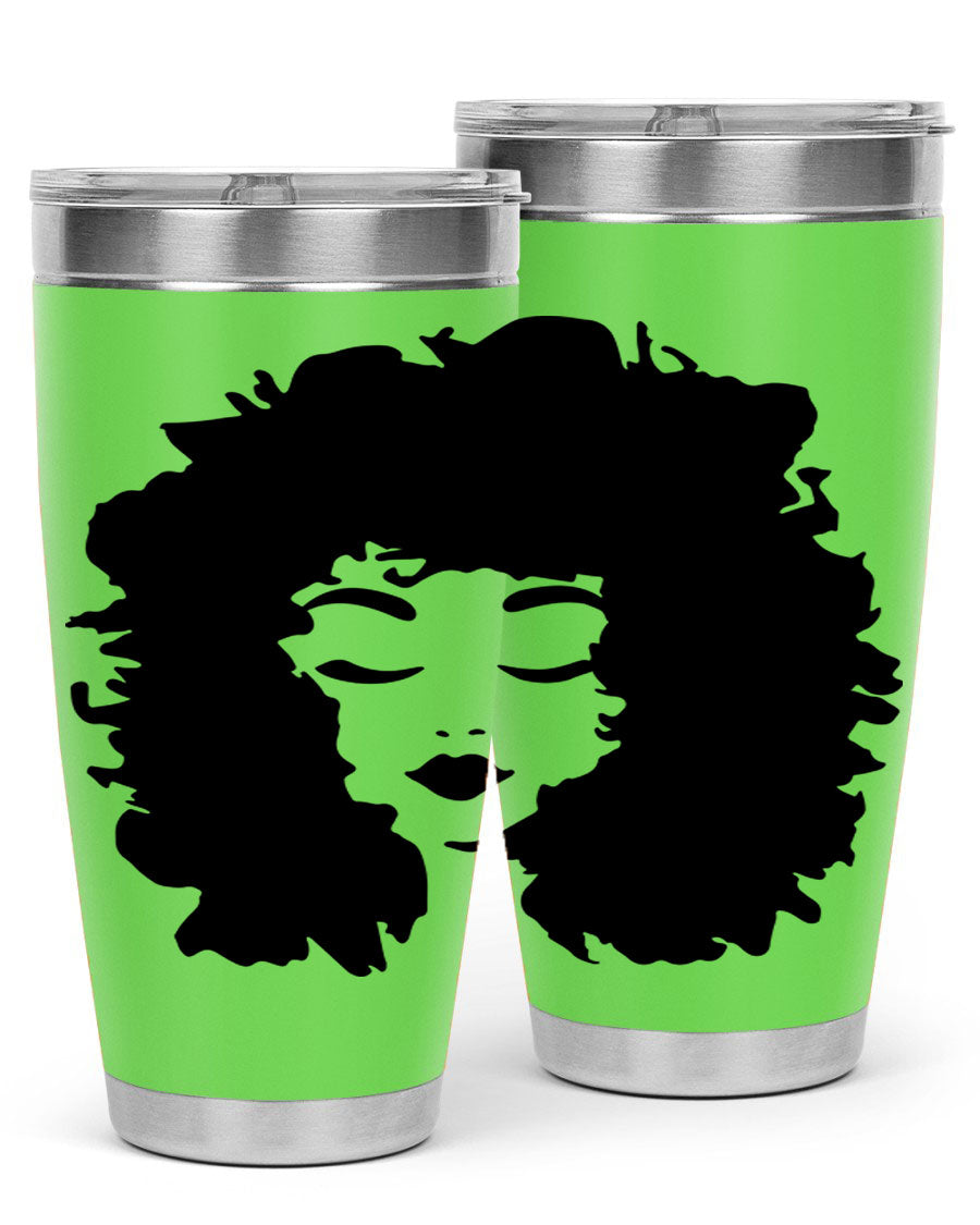 Black women - queen 72# tumbler, 20oz double wall vacuum stainless steel with copper lining, featuring a stylish design.