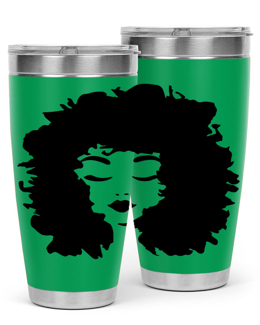 Black women - queen 72# tumbler, 20oz double wall vacuum stainless steel with copper lining, featuring a stylish design.