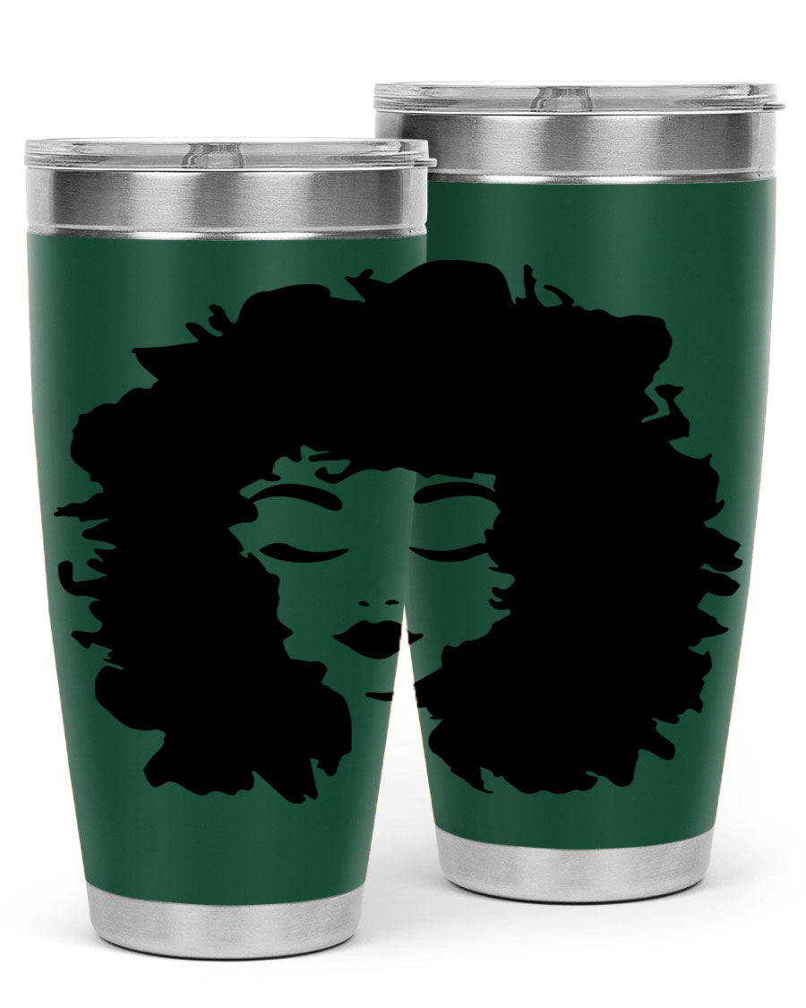 Black women - queen 72# tumbler, 20oz double wall vacuum stainless steel with copper lining, featuring a stylish design.