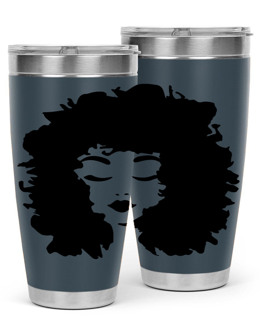 Black women - queen 72# tumbler, 20oz double wall vacuum stainless steel with copper lining, featuring a stylish design.