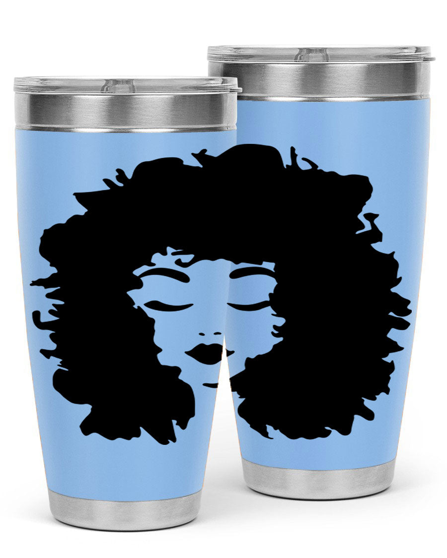 Black women - queen 72# tumbler, 20oz double wall vacuum stainless steel with copper lining, featuring a stylish design.