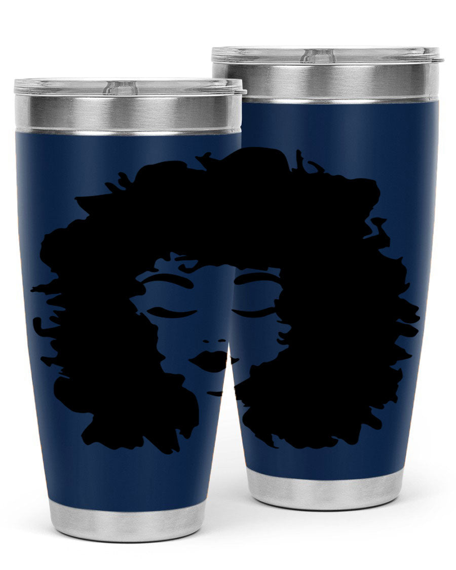 Black women - queen 72# tumbler, 20oz double wall vacuum stainless steel with copper lining, featuring a stylish design.