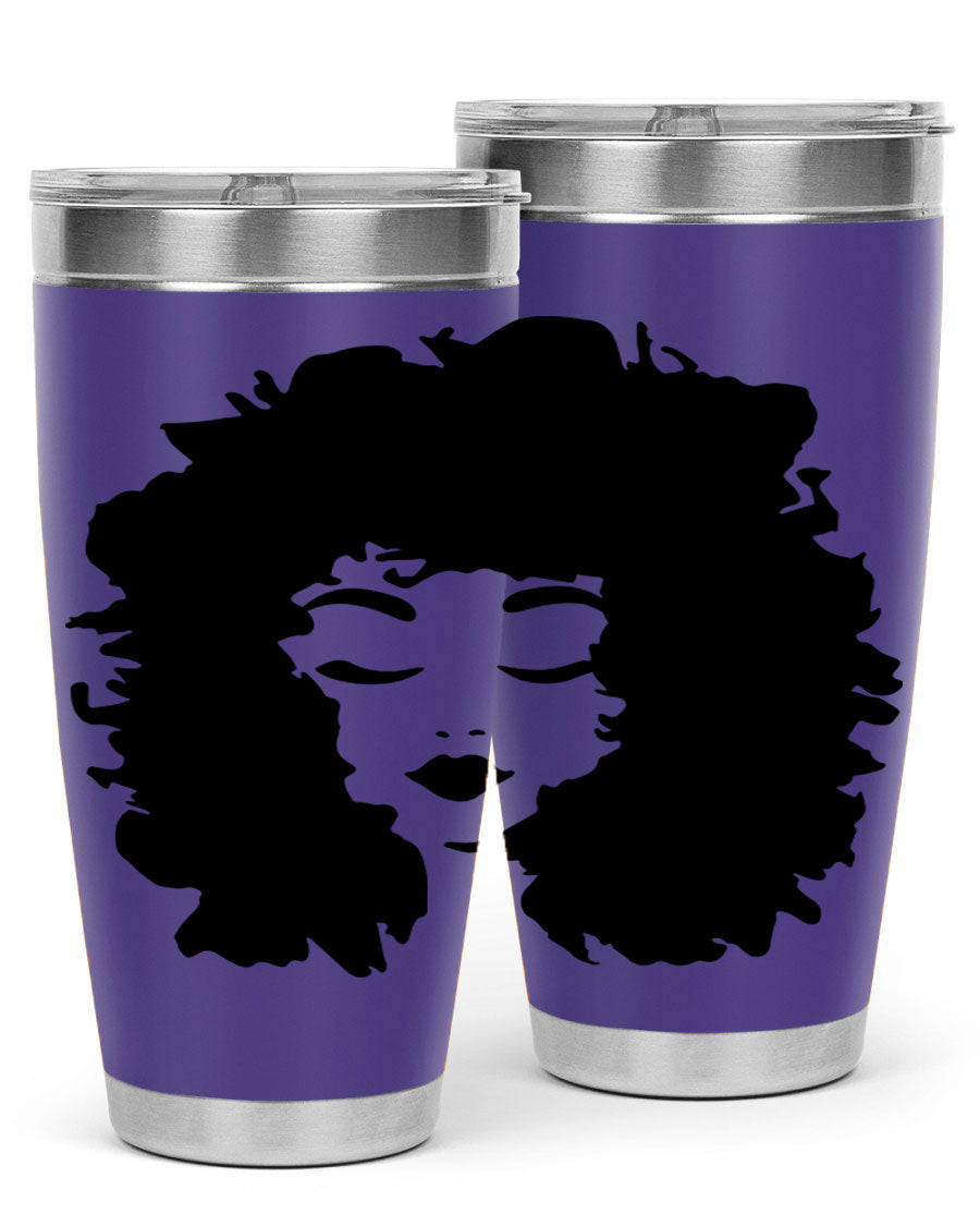 Black women - queen 72# tumbler, 20oz double wall vacuum stainless steel with copper lining, featuring a stylish design.