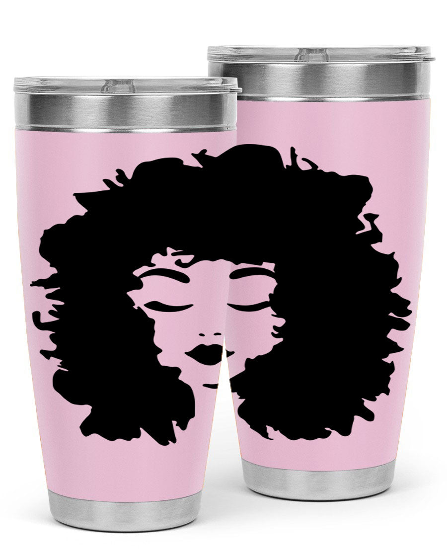 Black women - queen 72# tumbler, 20oz double wall vacuum stainless steel with copper lining, featuring a stylish design.