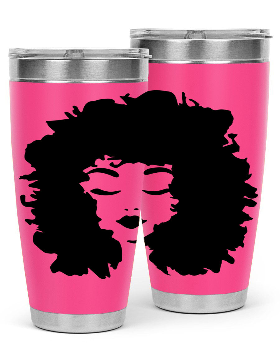 Black women - queen 72# tumbler, 20oz double wall vacuum stainless steel with copper lining, featuring a stylish design.