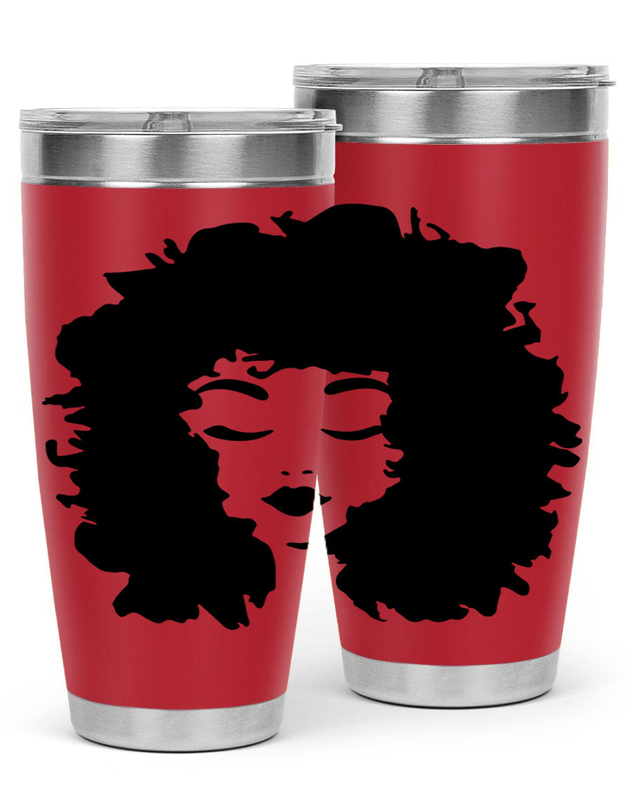 Black women - queen 72# tumbler, 20oz double wall vacuum stainless steel with copper lining, featuring a stylish design.
