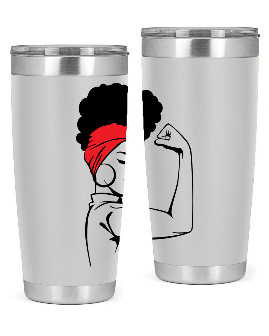 Black Women - Queen 78# tumbler in 20oz and 30oz sizes, showcasing a stylish design with double wall vacuum insulation.