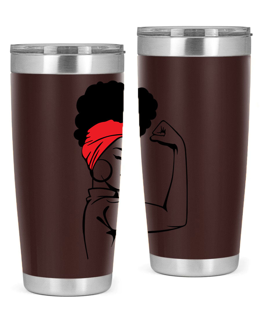 Black Women - Queen 78# tumbler in 20oz and 30oz sizes, showcasing a stylish design with double wall vacuum insulation.