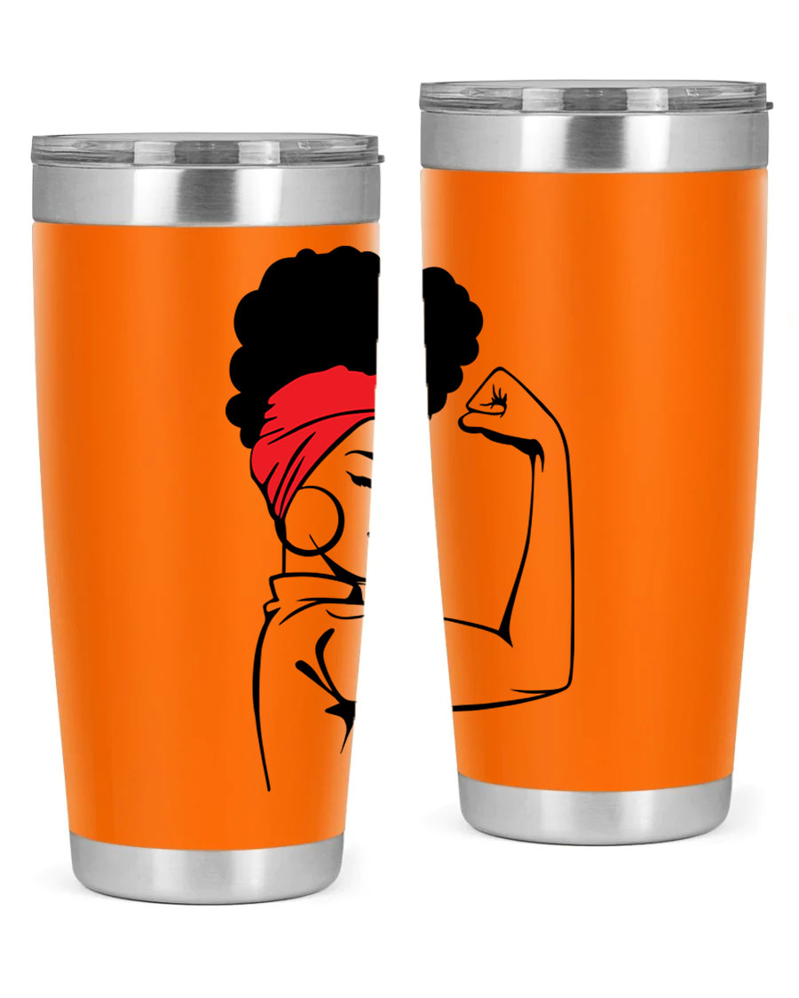 Black Women - Queen 78# tumbler in 20oz and 30oz sizes, showcasing a stylish design with double wall vacuum insulation.