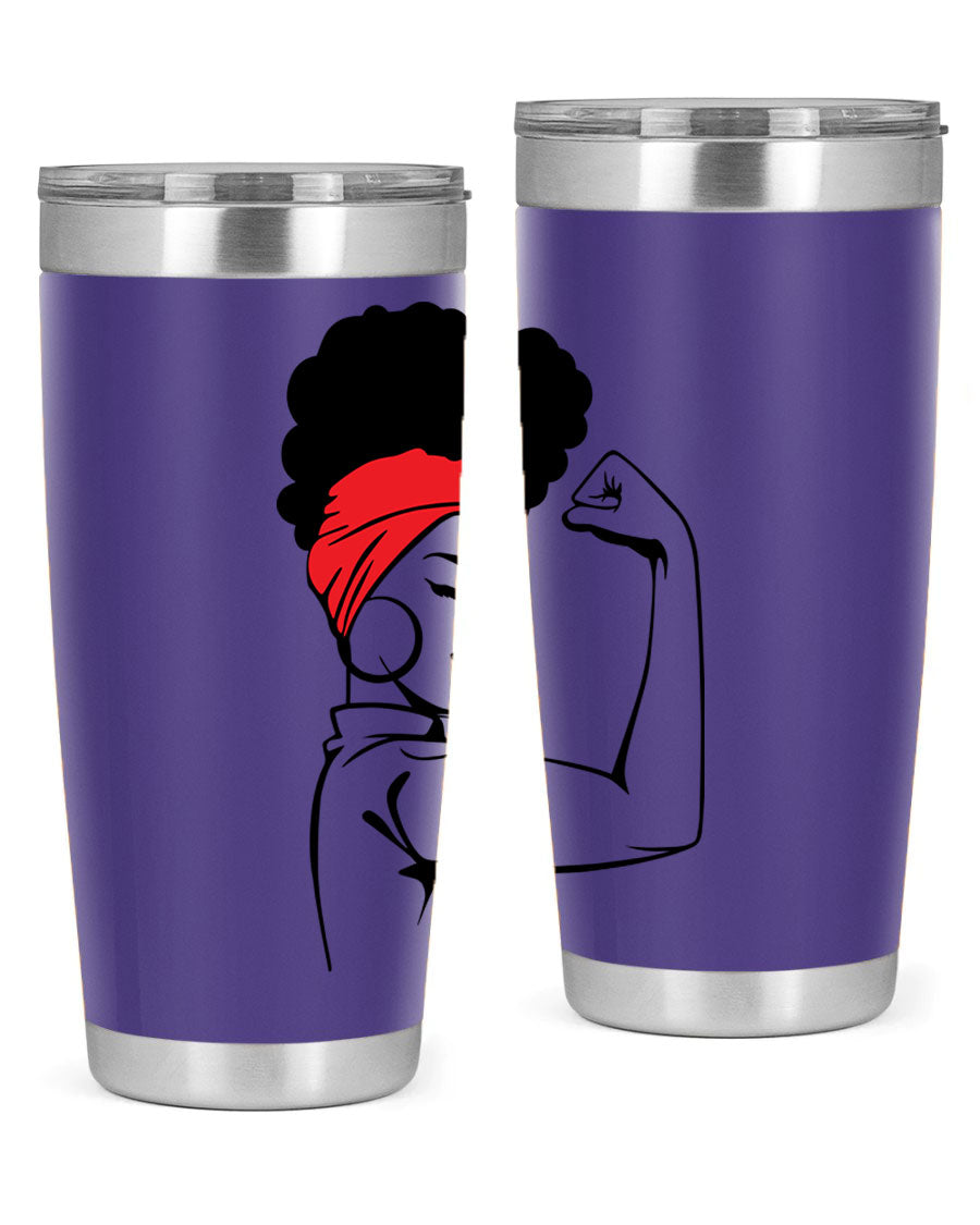 Black Women - Queen 78# tumbler in 20oz and 30oz sizes, showcasing a stylish design with double wall vacuum insulation.