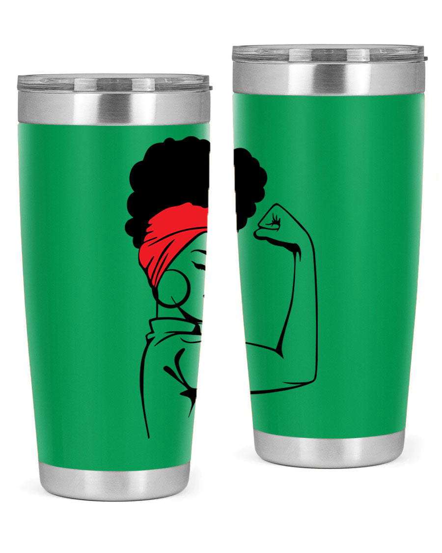 Black Women - Queen 78# tumbler in 20oz and 30oz sizes, showcasing a stylish design with double wall vacuum insulation.