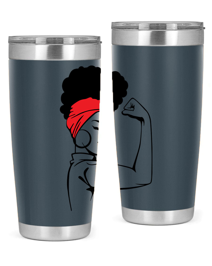 Black Women - Queen 78# tumbler in 20oz and 30oz sizes, showcasing a stylish design with double wall vacuum insulation.