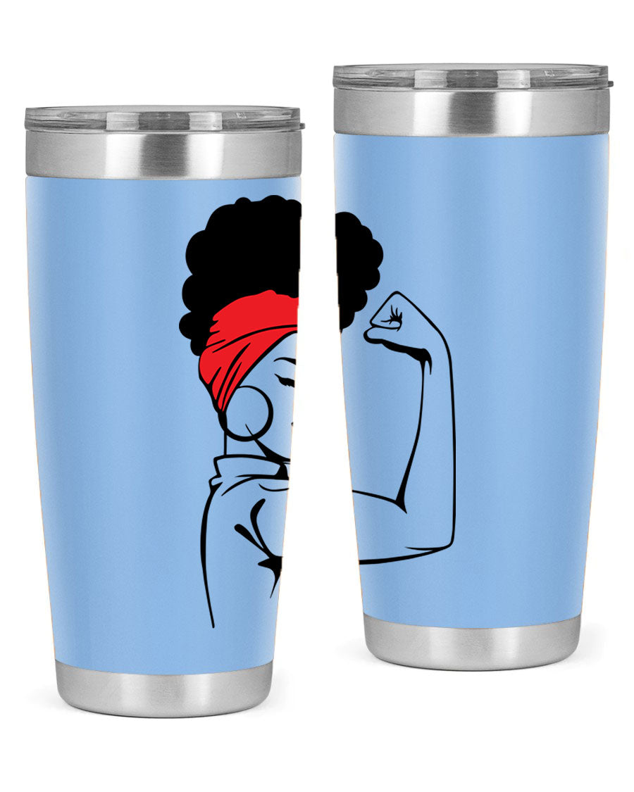 Black Women - Queen 78# tumbler in 20oz and 30oz sizes, showcasing a stylish design with double wall vacuum insulation.