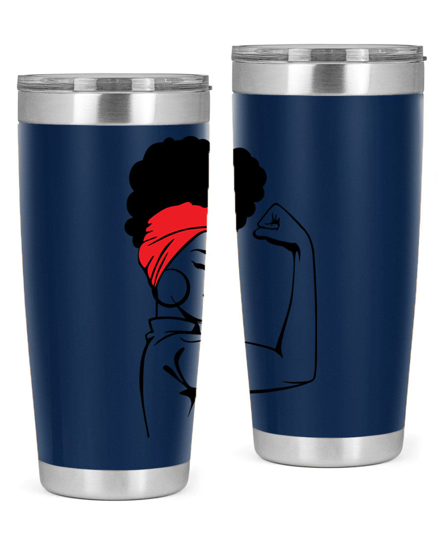Black Women - Queen 78# tumbler in 20oz and 30oz sizes, showcasing a stylish design with double wall vacuum insulation.