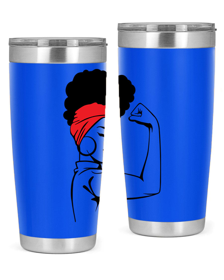 Black Women - Queen 78# tumbler in 20oz and 30oz sizes, showcasing a stylish design with double wall vacuum insulation.
